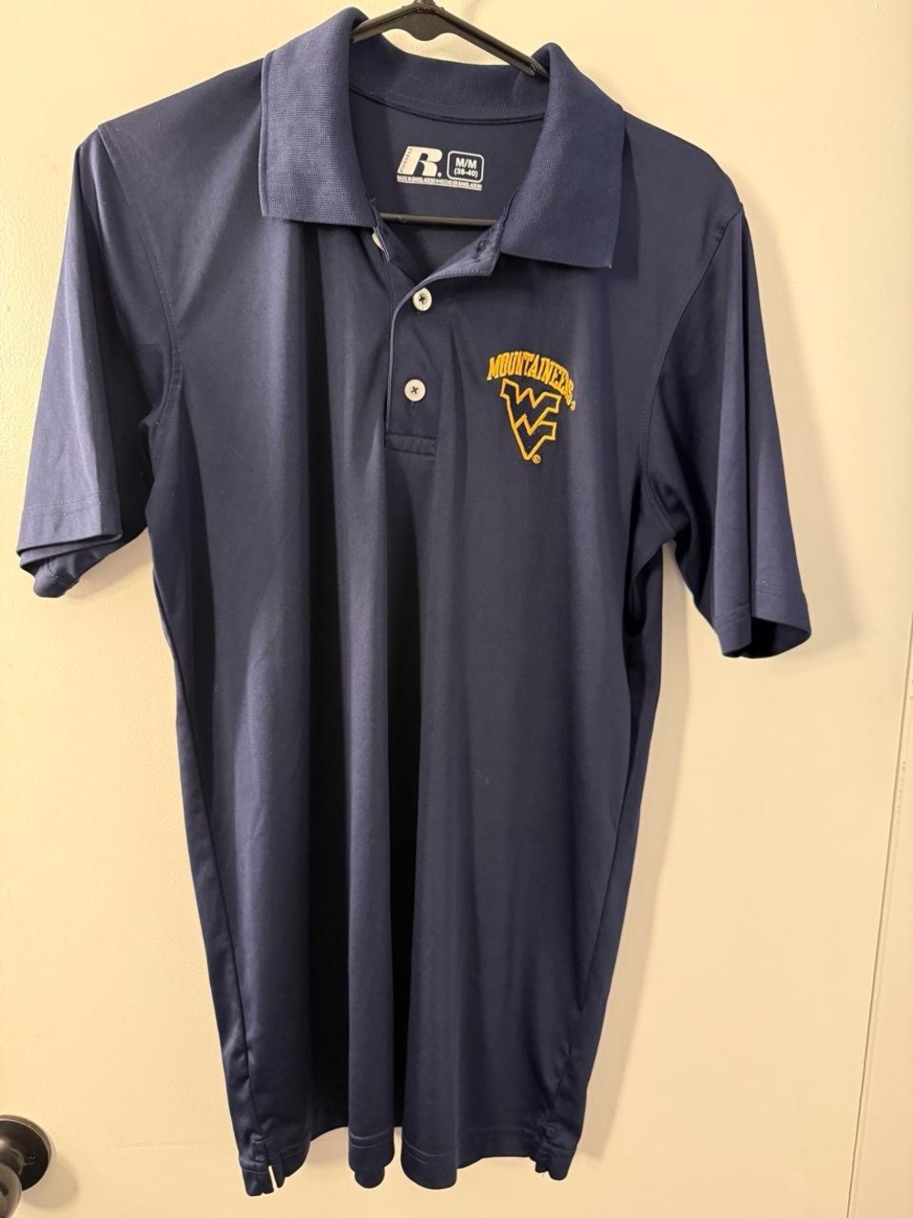 Russell Athletic Navy West Virginia Mountaineers Polo